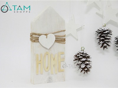 Mô hình nhà gỗ trang trí Vintage chữ Home số 19